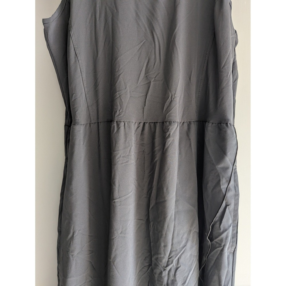 Toad&Co Womens Black Sleeveless Maxi Dress Cutout Back Pockets Size M - Picture 2 of 9